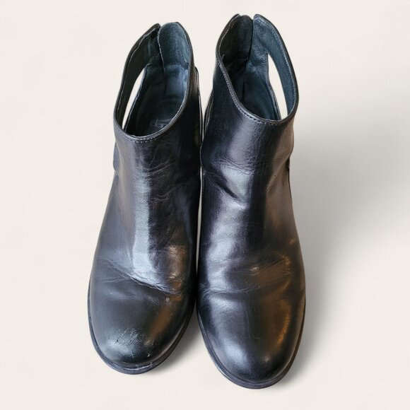 Dansko Bonita Leather Black Lace Up Ankle Boots EU 40 / US 9 Bootie Open Cut - Picture 3 of 10